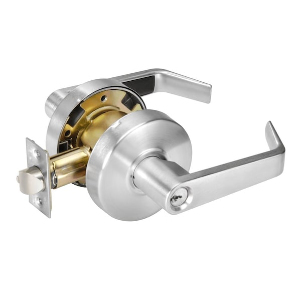 Yale Grade 2 Entry Cylindrical Lock, Augusta Lever, Schlage Conventional Cylinder C Keyway, Satin Chrome AU4607LN 2806 626 - main